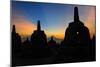 Indonesia, Java, Borobudur. Sunrise over the Active Stratovolcano-Nigel Pavitt-Mounted Photographic Print