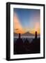 Indonesia, Java, Borobudur. Sunrise over the Active Stratovolcano-Nigel Pavitt-Framed Photographic Print