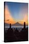 Indonesia, Java, Borobudur. Sunrise over the Active Stratovolcano-Nigel Pavitt-Stretched Canvas