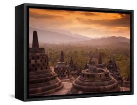 Indonesia, Java, Magelang, Borobudur Temple-Jane Sweeney-Framed Stretched Canvas