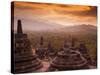 Indonesia, Java, Magelang, Borobudur Temple-Jane Sweeney-Stretched Canvas