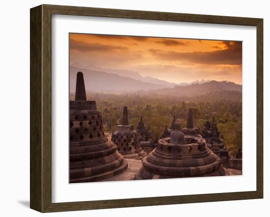 Indonesia, Java, Magelang, Borobudur Temple-Jane Sweeney-Framed Photographic Print