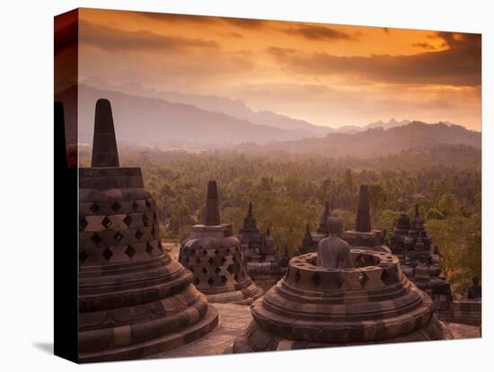 Indonesia, Java, Magelang, Borobudur Temple-Jane Sweeney-Stretched Canvas