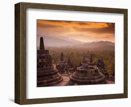 Indonesia, Java, Magelang, Borobudur Temple-Jane Sweeney-Framed Photographic Print