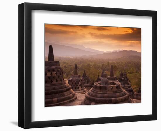 Indonesia, Java, Magelang, Borobudur Temple-Jane Sweeney-Framed Photographic Print