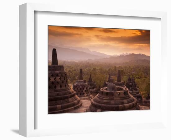 Indonesia, Java, Magelang, Borobudur Temple-Jane Sweeney-Framed Photographic Print