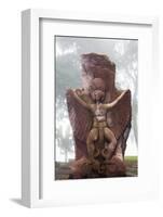 Indonesia, Java, Mount Lawu, Candi Sukuh. an Ancient Stone Carving in the Grounds of Candi Sukuh-Nigel Pavitt-Framed Photographic Print