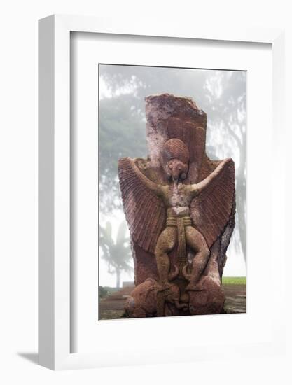 Indonesia, Java, Mount Lawu, Candi Sukuh. an Ancient Stone Carving in the Grounds of Candi Sukuh-Nigel Pavitt-Framed Photographic Print