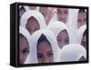 Indonesian Children Wearing White Headdress-Co Rentmeester-Framed Stretched Canvas