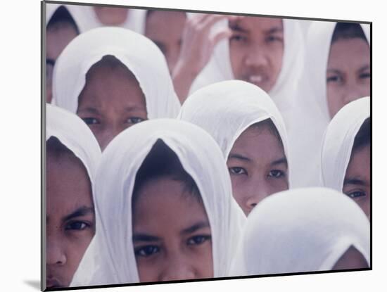 Indonesian Children Wearing White Headdress-Co Rentmeester-Mounted Photographic Print