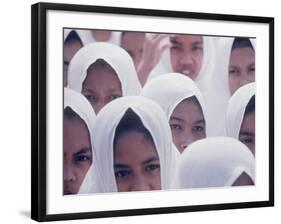 Indonesian Children Wearing White Headdress-Co Rentmeester-Framed Photographic Print