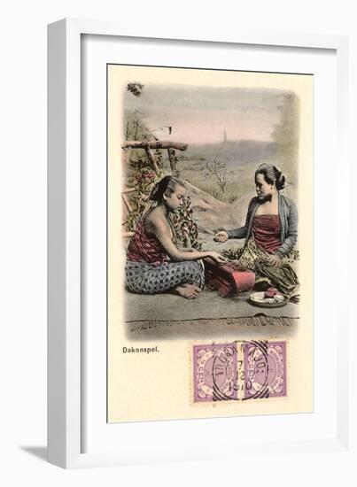 Indonesian Game of Chance-null-Framed Art Print