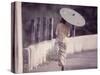 Indonesian Woman with a Parasol-Co Rentmeester-Stretched Canvas