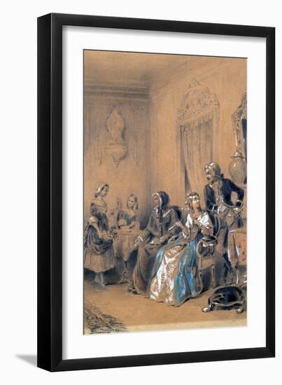 Indoor Scene, C1815-1865-Eugene Deveria-Framed Premium Giclee Print