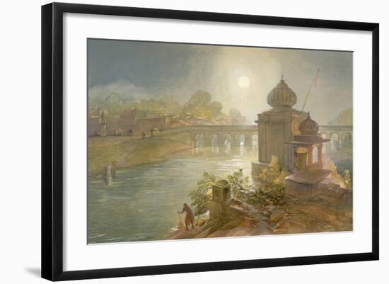 Indore, from 'India Ancient and Modern', 1867 (Colour Litho)-William 'Crimea' Simpson-Framed Giclee Print