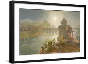 Indore, from 'India Ancient and Modern', 1867 (Colour Litho)-William 'Crimea' Simpson-Framed Giclee Print