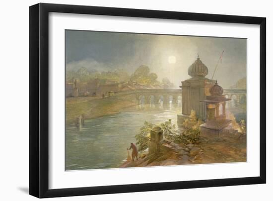 Indore, from 'India Ancient and Modern', 1867 (Colour Litho)-William 'Crimea' Simpson-Framed Premium Giclee Print