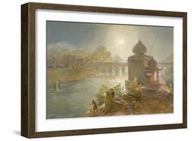 Indore, from 'India Ancient and Modern', 1867 (Colour Litho)-William 'Crimea' Simpson-Framed Giclee Print