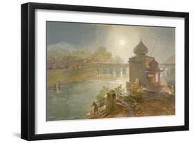 Indore, from 'India Ancient and Modern', 1867 (Colour Litho)-William 'Crimea' Simpson-Framed Giclee Print