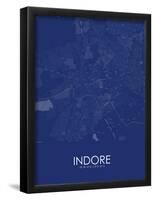 Indore, India Blue Map-null-Framed Poster