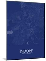 Indore, India Blue Map-null-Mounted Poster