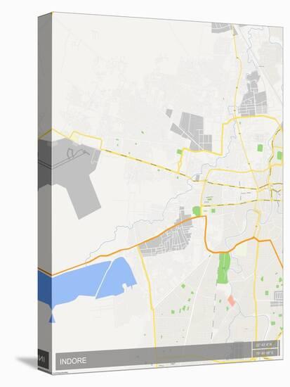 Indore, India Map-null-Stretched Canvas