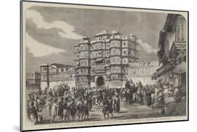 Indore, the Chowk, or Square, before the Palace of Rajah-null-Mounted Giclee Print