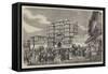 Indore, the Chowk, or Square, before the Palace of Rajah-null-Framed Stretched Canvas