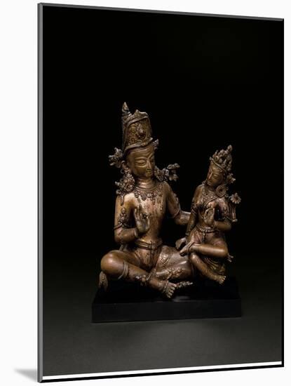 Indra and Indrani-null-Mounted Giclee Print