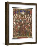 Indra, Brahma, and Skanda with Guardians and Attendants-null-Framed Art Print