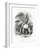 Indra, the Hindu God of Light, 19th Century-null-Framed Giclee Print