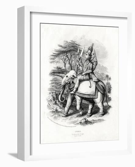 Indra, the Hindu God of Light, 19th Century-null-Framed Giclee Print