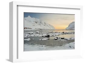 Indre Skjelfjorden, Flakstadoya (Island), Lofoten, 'Nordland' (County), Norway-Rainer Mirau-Framed Photographic Print