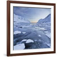 Indre Skjelfjorden, Flakstadoya (Island), Lofoten, 'Nordland' (County), Norway-Rainer Mirau-Framed Photographic Print