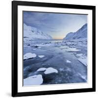Indre Skjelfjorden, Flakstadoya (Island), Lofoten, 'Nordland' (County), Norway-Rainer Mirau-Framed Photographic Print