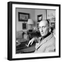 Indro Montanelli Smoking-null-Framed Photographic Print