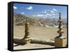 Indus Valley and Ladakh Range Seen from Tikse Gompa, Tikse, Ladakh, Indian Himalayas, India-Jochen Schlenker-Framed Stretched Canvas