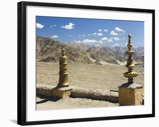 Indus Valley and Ladakh Range Seen from Tikse Gompa, Tikse, Ladakh, Indian Himalayas, India-Jochen Schlenker-Framed Photographic Print