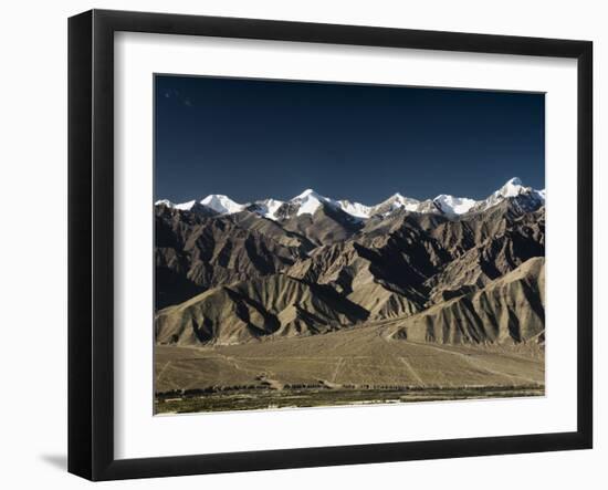 Indus Valley and Stok-Kangri Massif, Leh, Ladakh, Indian Himalayas, India-Jochen Schlenker-Framed Photographic Print