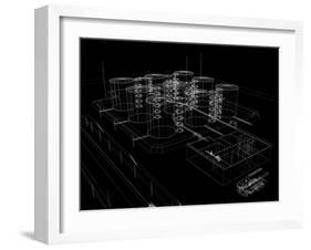 Industrial Abstract Architecture-cherezoff-Framed Art Print