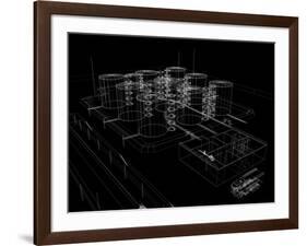 Industrial Abstract Architecture-cherezoff-Framed Art Print