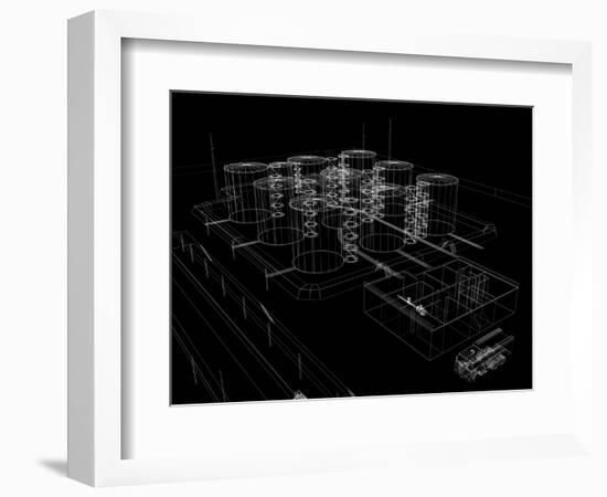 Industrial Abstract Architecture-cherezoff-Framed Art Print