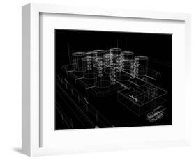 Industrial Abstract Architecture-cherezoff-Framed Art Print