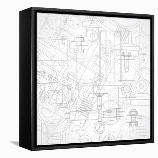 Industrial Background-ildogesto-Framed Stretched Canvas