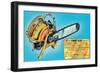 Industrial Chainsaw-null-Framed Art Print