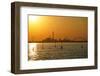 Industrial chemical area of Marghera seen from the ferry, Venice lagoon, Venice, Italy-Carlo Morucchio-Framed Photographic Print