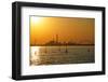 Industrial chemical area of Marghera seen from the ferry, Venice lagoon, Venice, Italy-Carlo Morucchio-Framed Photographic Print