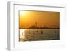 Industrial chemical area of Marghera seen from the ferry, Venice lagoon, Venice, Italy-Carlo Morucchio-Framed Photographic Print