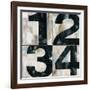 Industrial Chic Numbers-Arnie Fisk-Framed Art Print