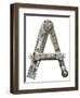 Industrial Metal Alphabet Letter A-donatas1205-Framed Art Print